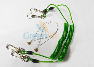 Πράσινα κορδόνια ασφάλειας εργαλείων, κουλουριασμένο πλαστικό σκοινί κορδονιών για τα υλικά σκαλωσιάς
